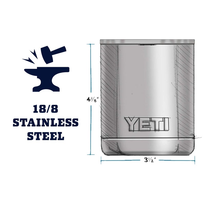 YETI Rambler 10 oz Lowball, Vacuum Insulated, Stainless Steel with Standard Lid, Navy - Image 4